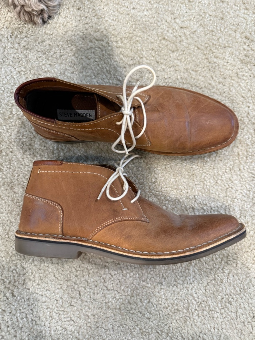 Steve Madden Tan Leather Chelsea Boots